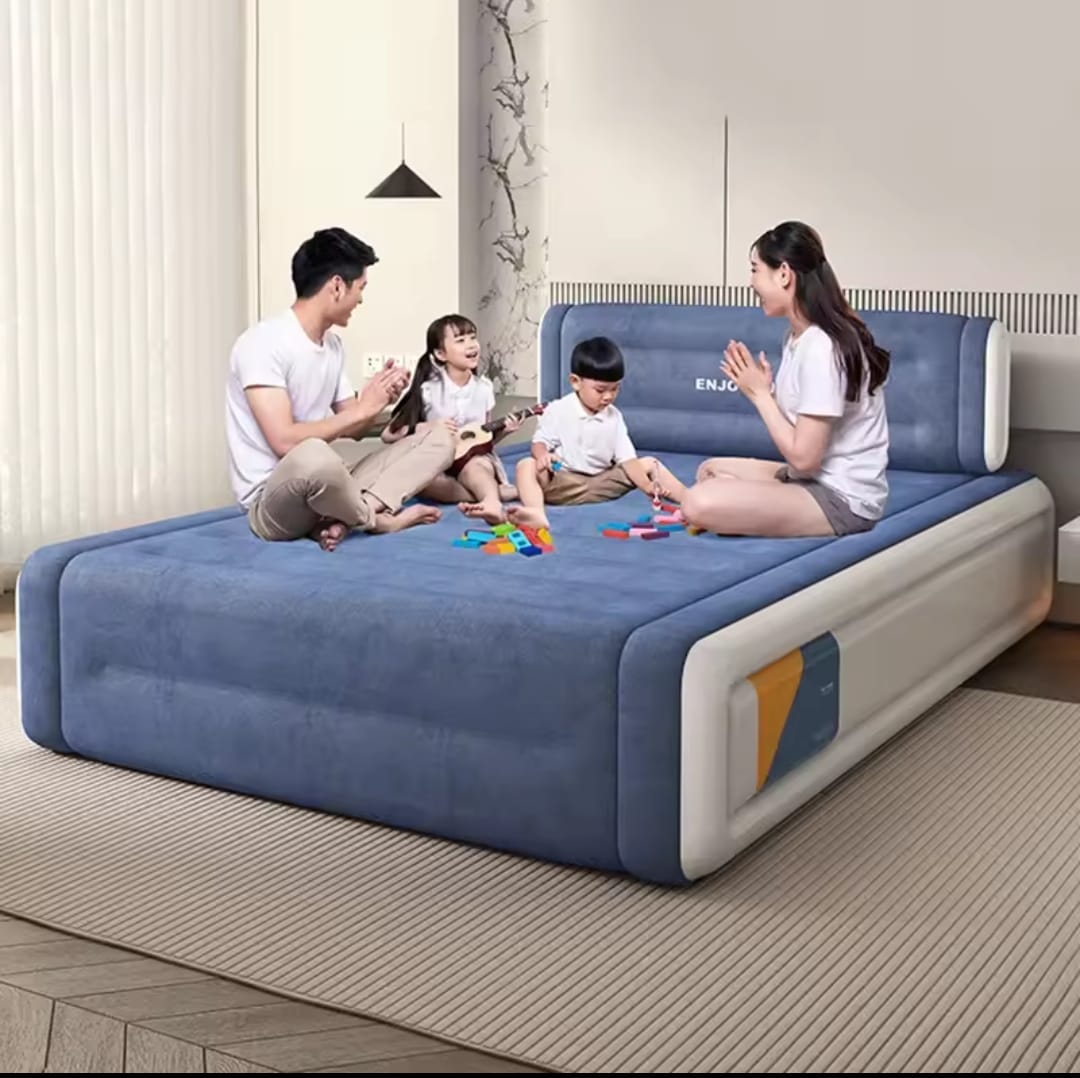 Big Size 5x6 Inflatable Air Bed with Headrest Durable Mattress | - Elegant Households KE