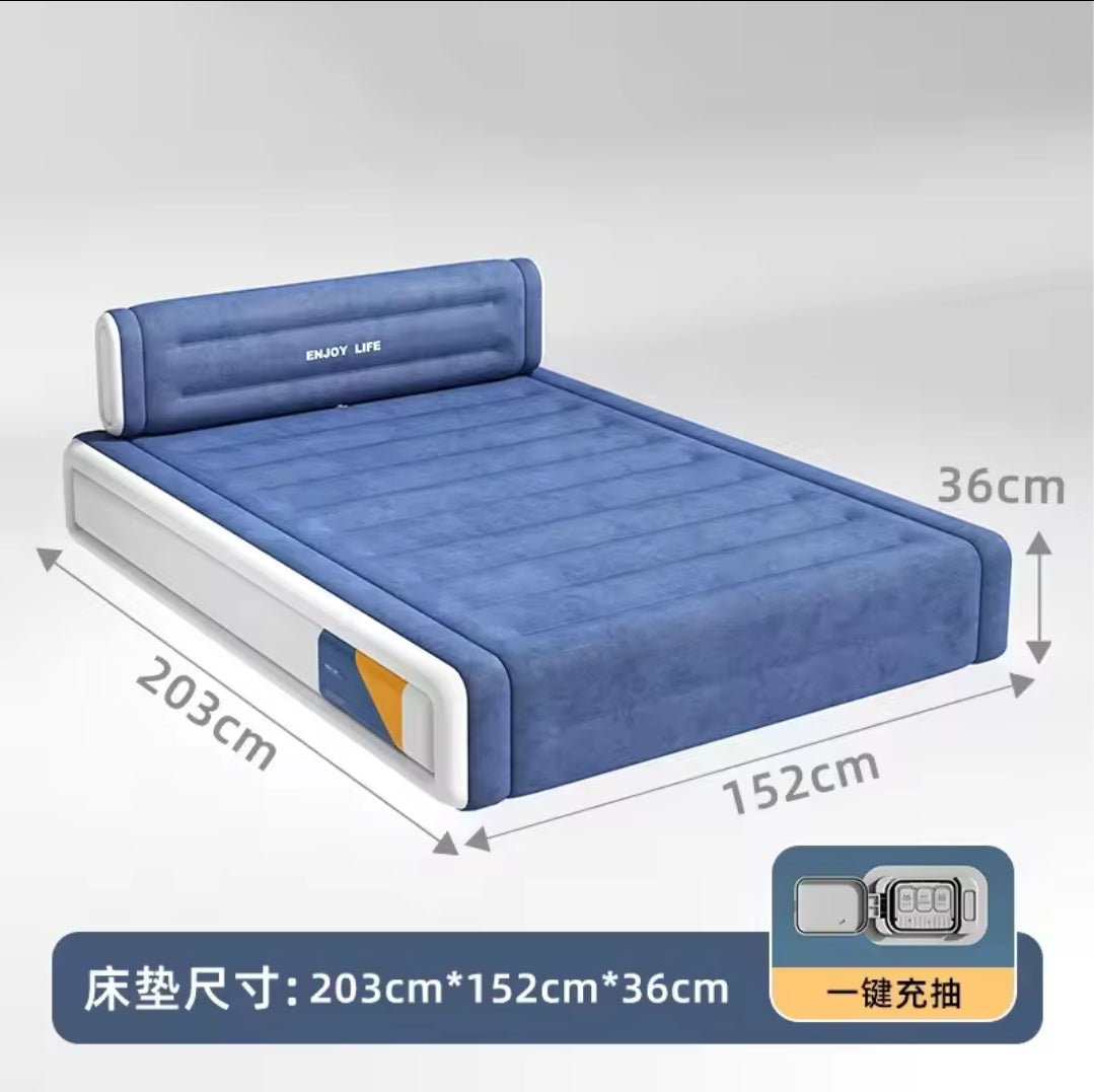 Big Size 5x6 Inflatable Air Bed with Headrest Durable Mattress | - Elegant Households KE