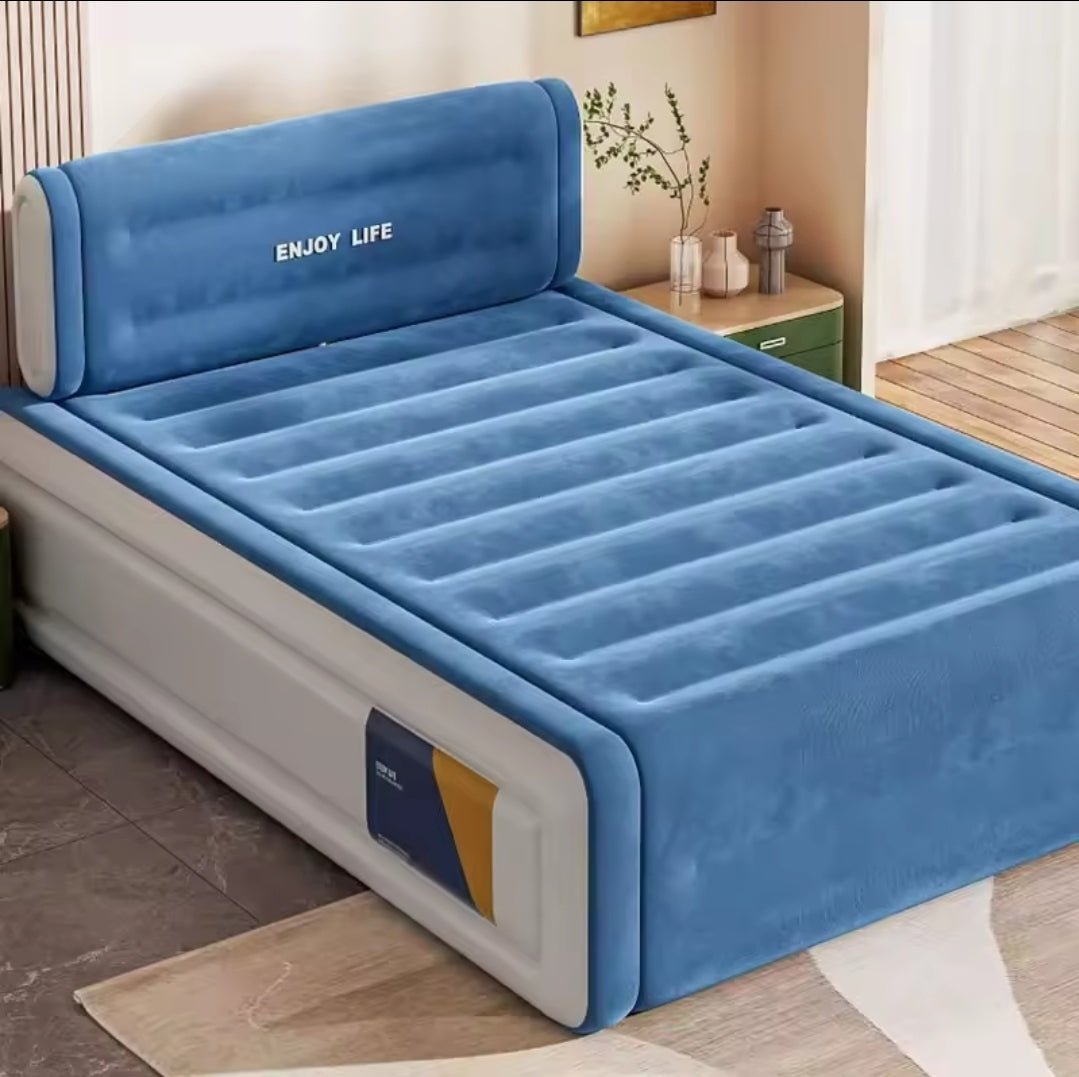 Big Size 5x6 Inflatable Air Bed with Headrest Durable Mattress | - Elegant Households KE