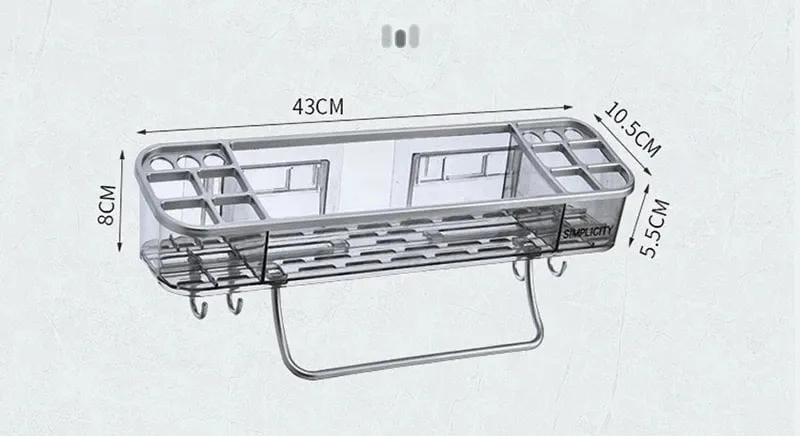 Big size acrylic bathroom organizer | - Elegant Households KE