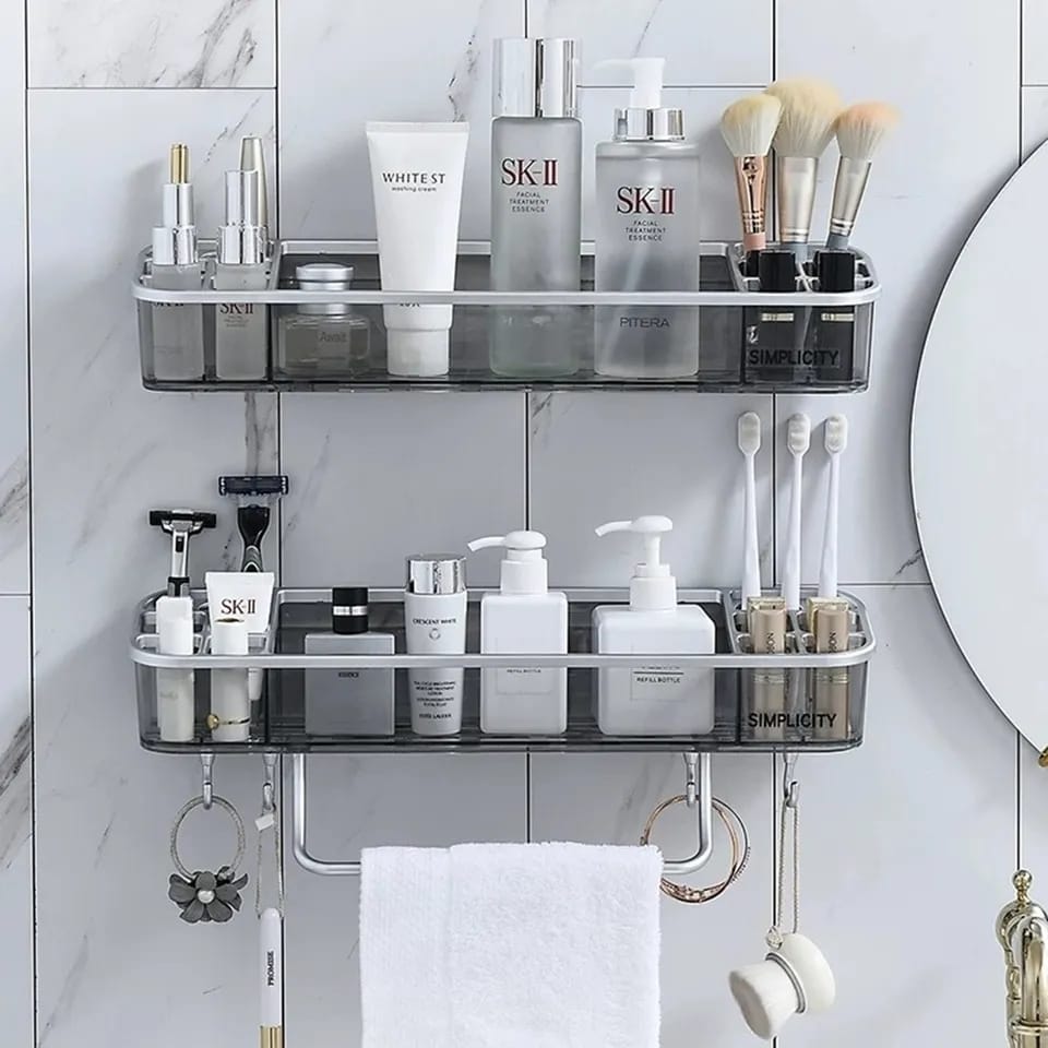 Big size acrylic bathroom organizer | - Elegant Households KE