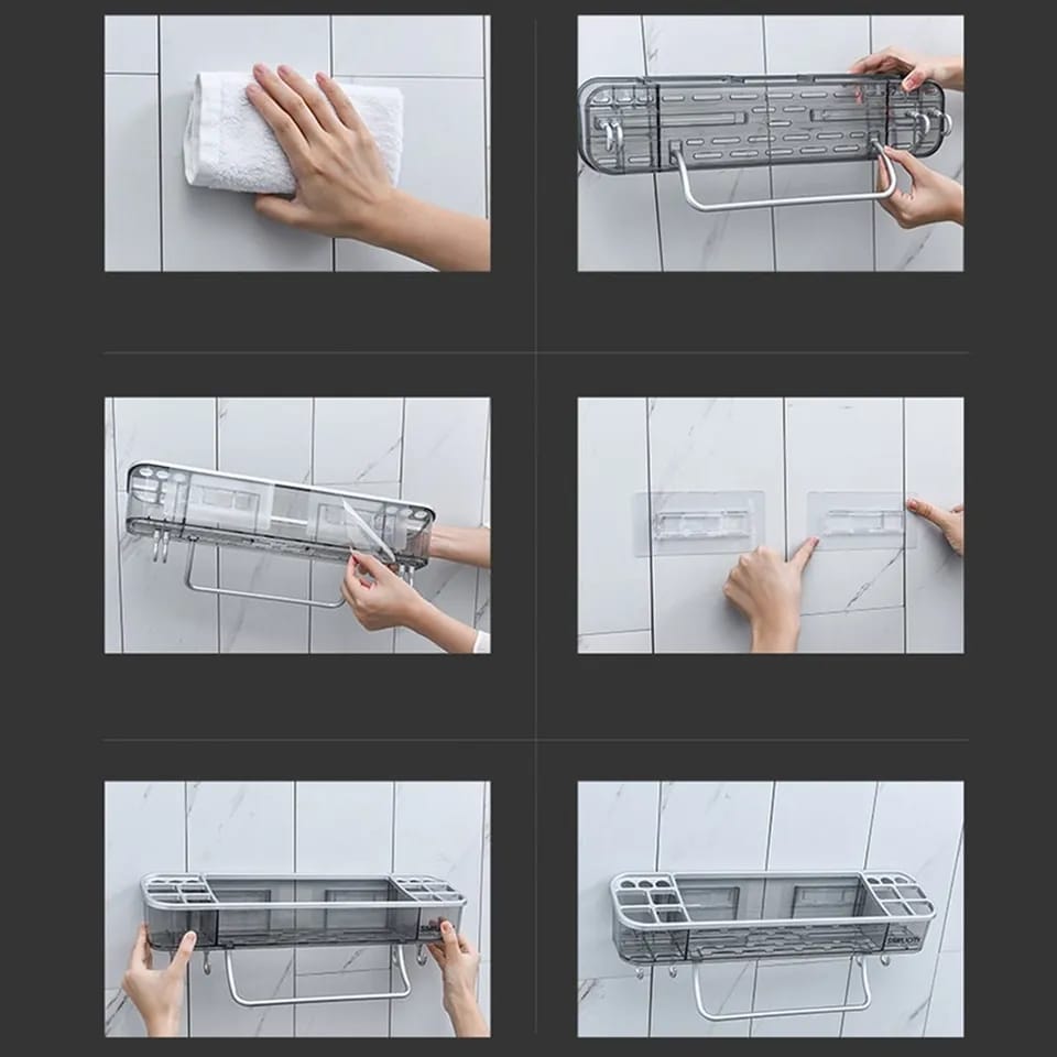 Big size acrylic bathroom organizer | - Elegant Households KE