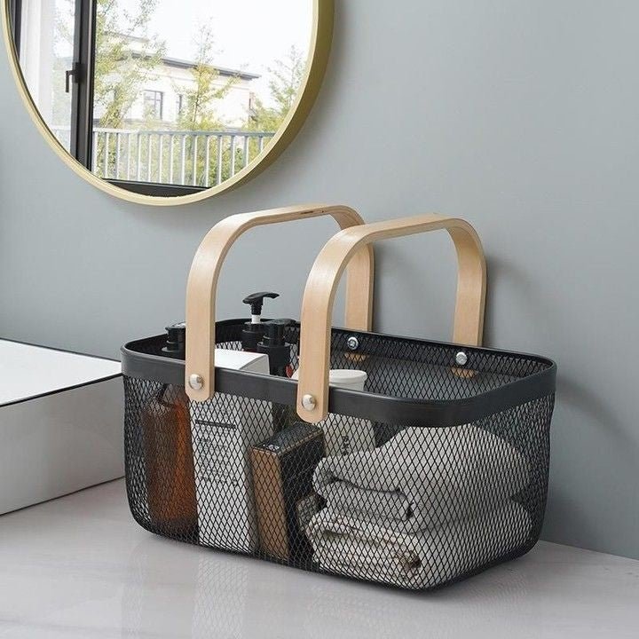 Big size Storage/fruit mesh basket with handles | - Elegant Households KE