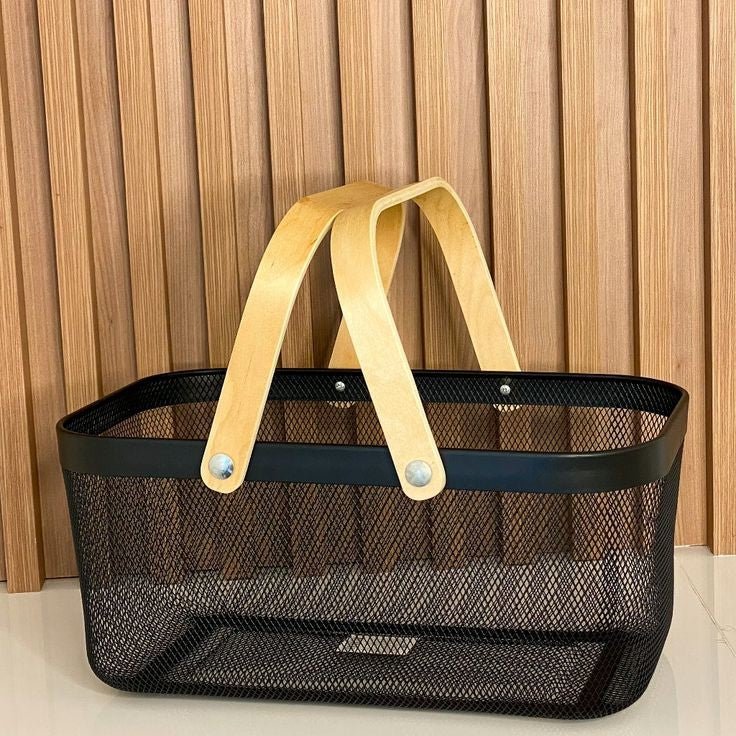Big size Storage/fruit mesh basket with handles | - Elegant Households KE