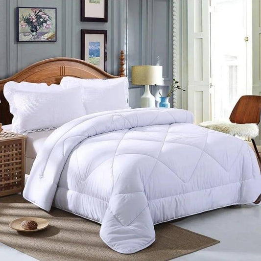 Binded White stripped Duvet | - Elegant Households KE