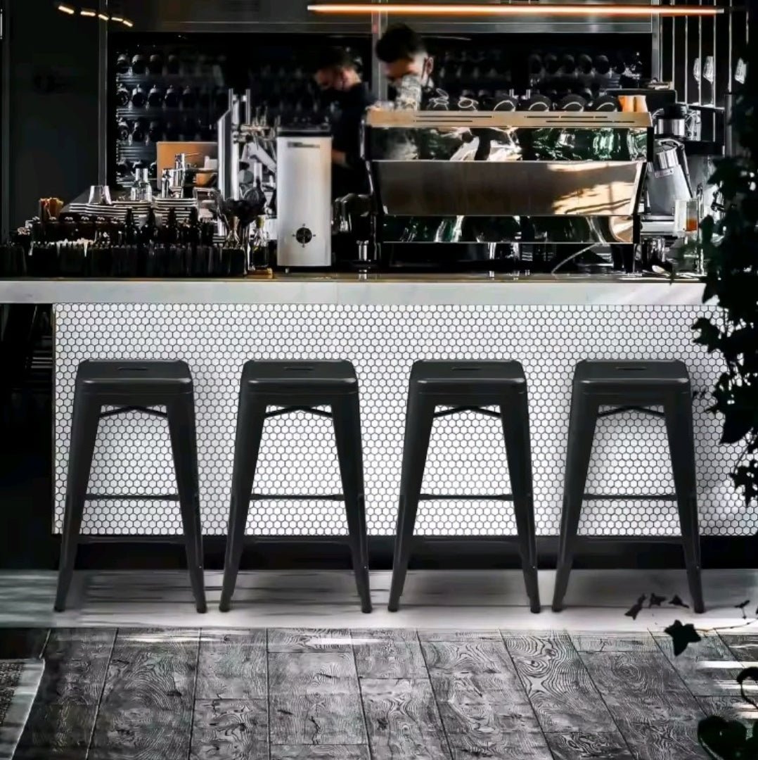 Bistro Metallic Kitchen Island Stool | - Elegant Households KE