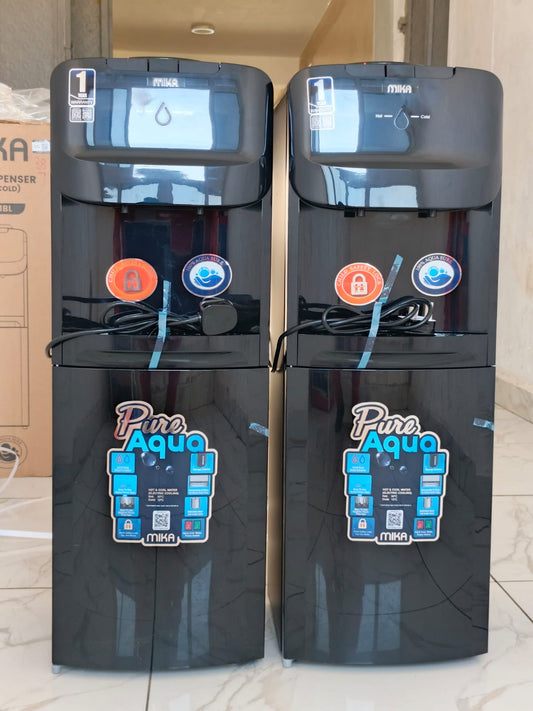 Black Mika Free Standing Hot & Cold Water Dispenser | - Elegant Households KE