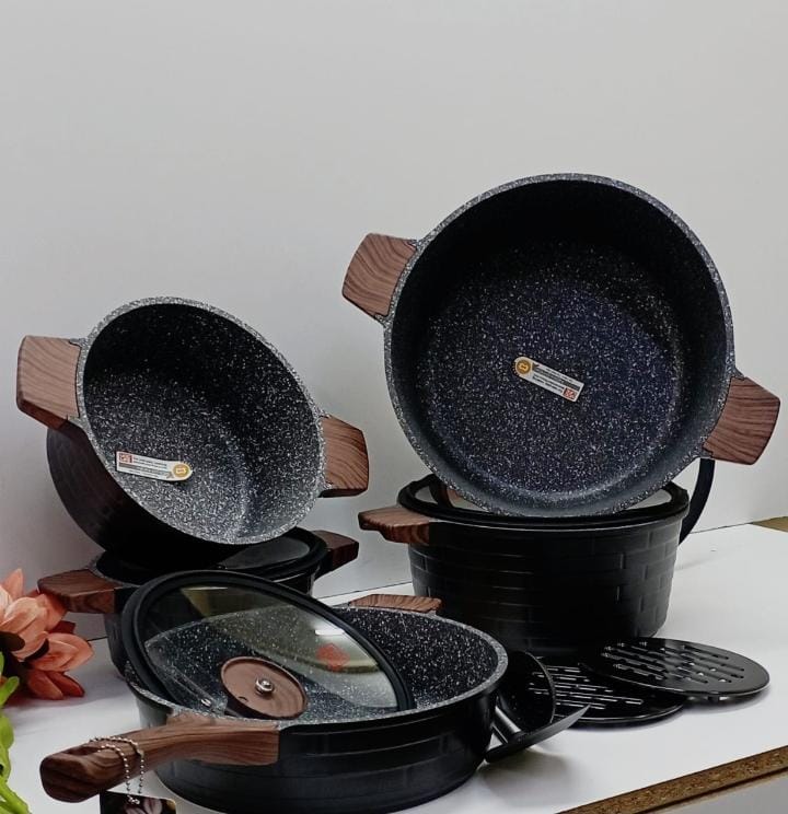 BLOCK 13PCS GRANITE COATING KITCHEN COOKWARE SET | - Elegant Households KE