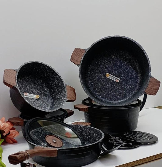 BLOCK 13PCS GRANITE COATING KITCHEN COOKWARE SET | - Elegant Households KE