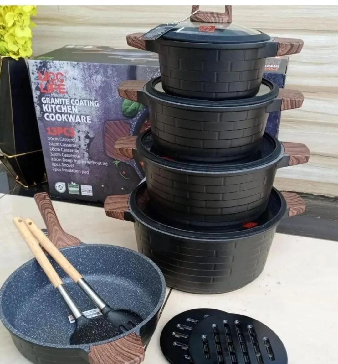 Block 13pcs Granite Coating Kitchen Cookware Set | - Elegant Households KE