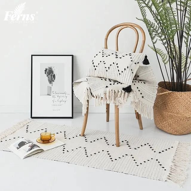 Bohemian Geometric Rugs with Tassle | - Elegant Households KE