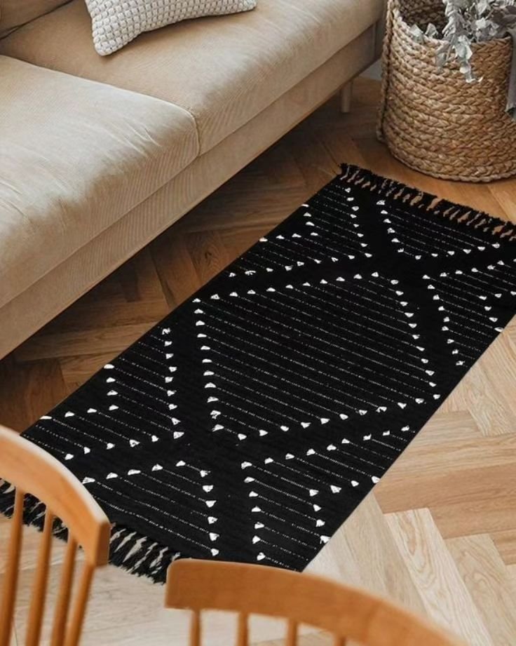 Bohemian Geometric Rugs with Tassles | - Elegant Households KE