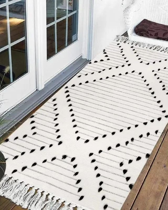 Bohemian Geometric Rugs with Tassles | - Elegant Households KE