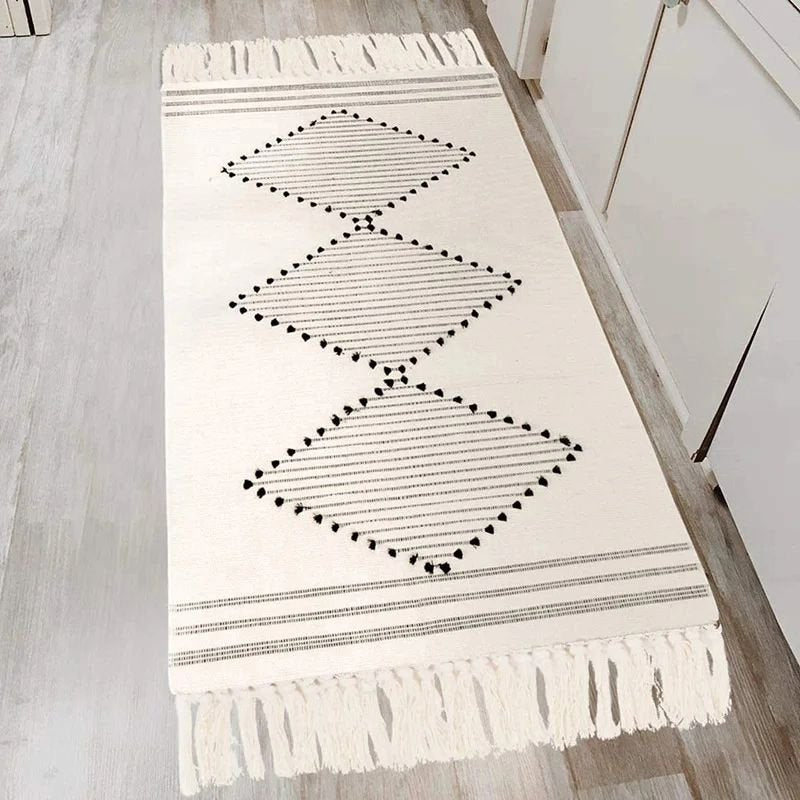Bohemian Geometric Rugs with Tassles | - Elegant Households KE