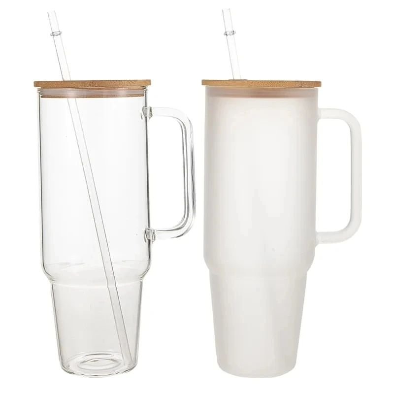 Borosilicate Bamboo Drinking Glass Cup/Tumbler | - Elegant Households KE