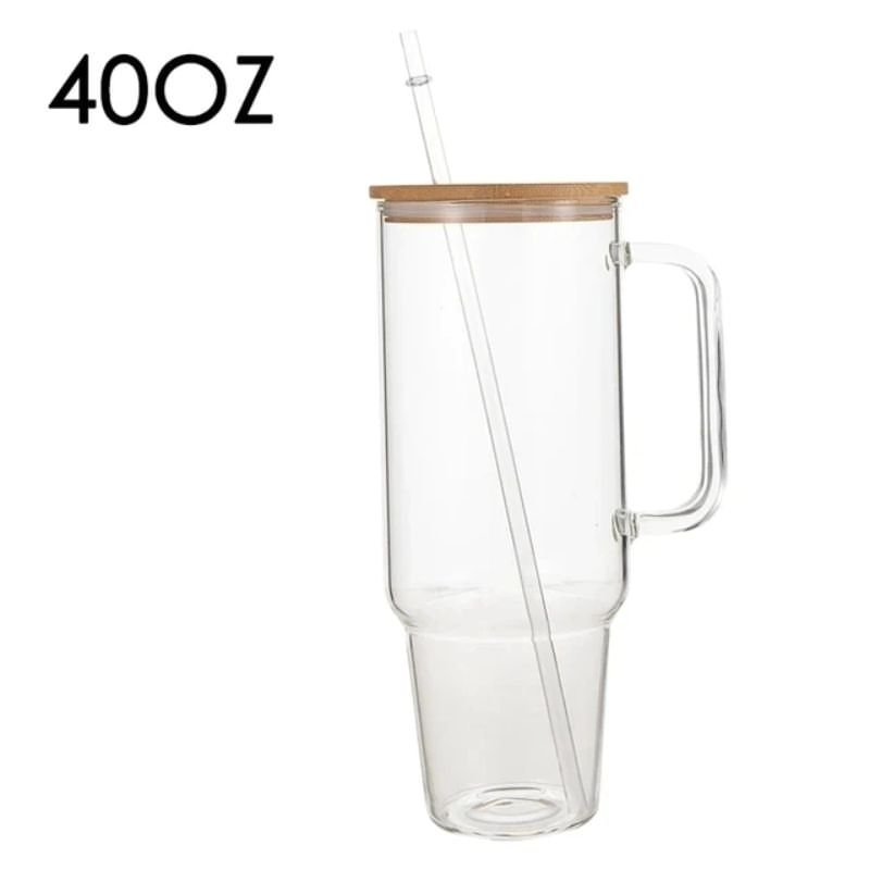 Borosilicate Bamboo Drinking Glass Cup/Tumbler | - Elegant Households KE