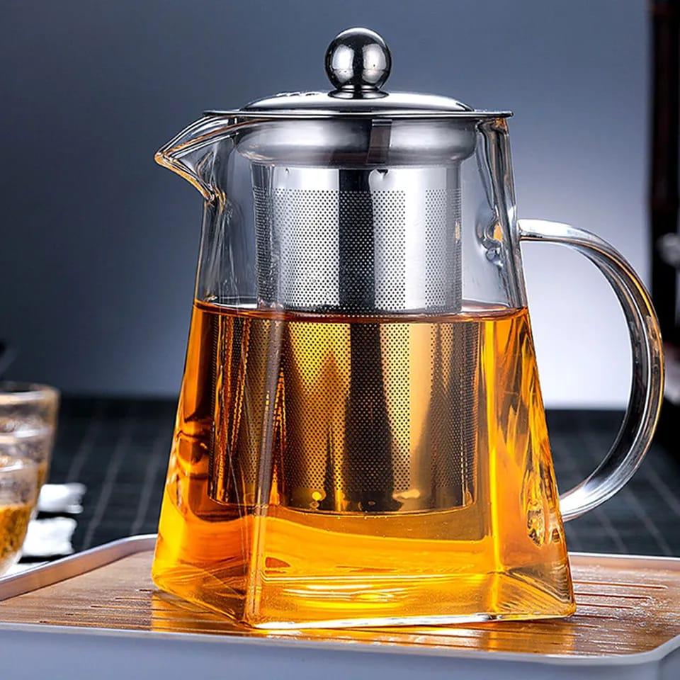 Borosilicate Glass Tea Pot with Infuser | - Elegant Households KE