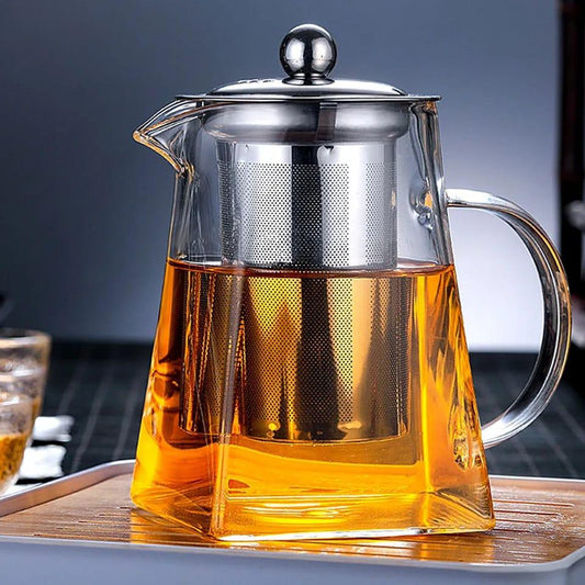 Borosilicate Glass Tea Pot with Infuser | - Elegant Households KE
