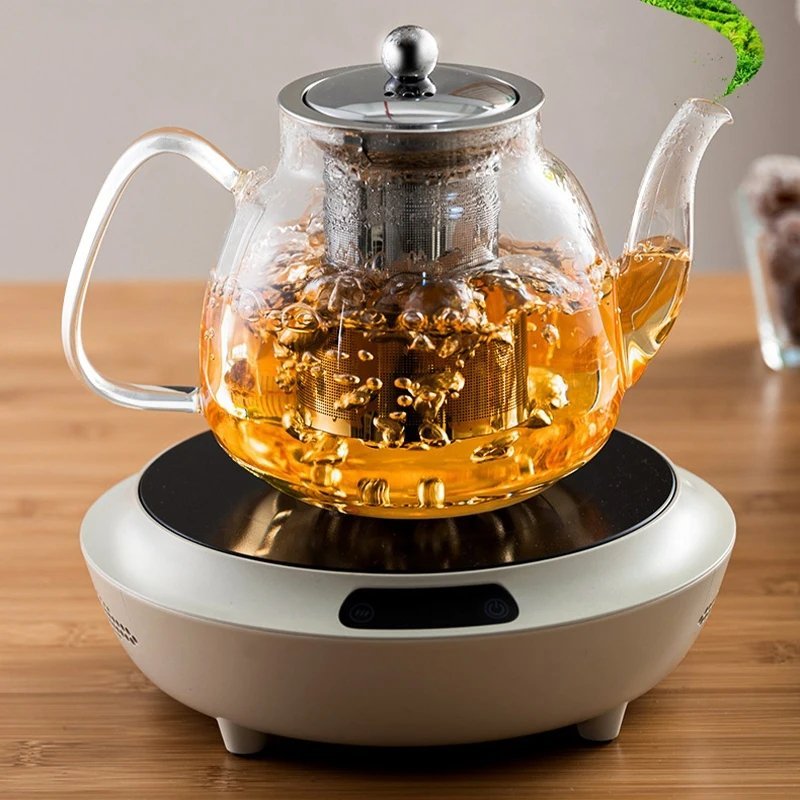 Borosilicate glass tea pot with infuser | - Elegant Households KE