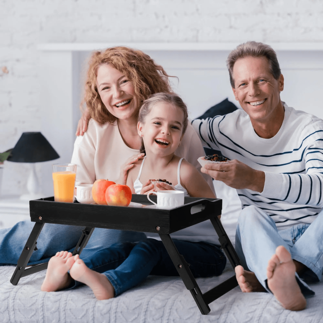 Breakfast in bed foldable bamboo tray | - Elegant Households KE