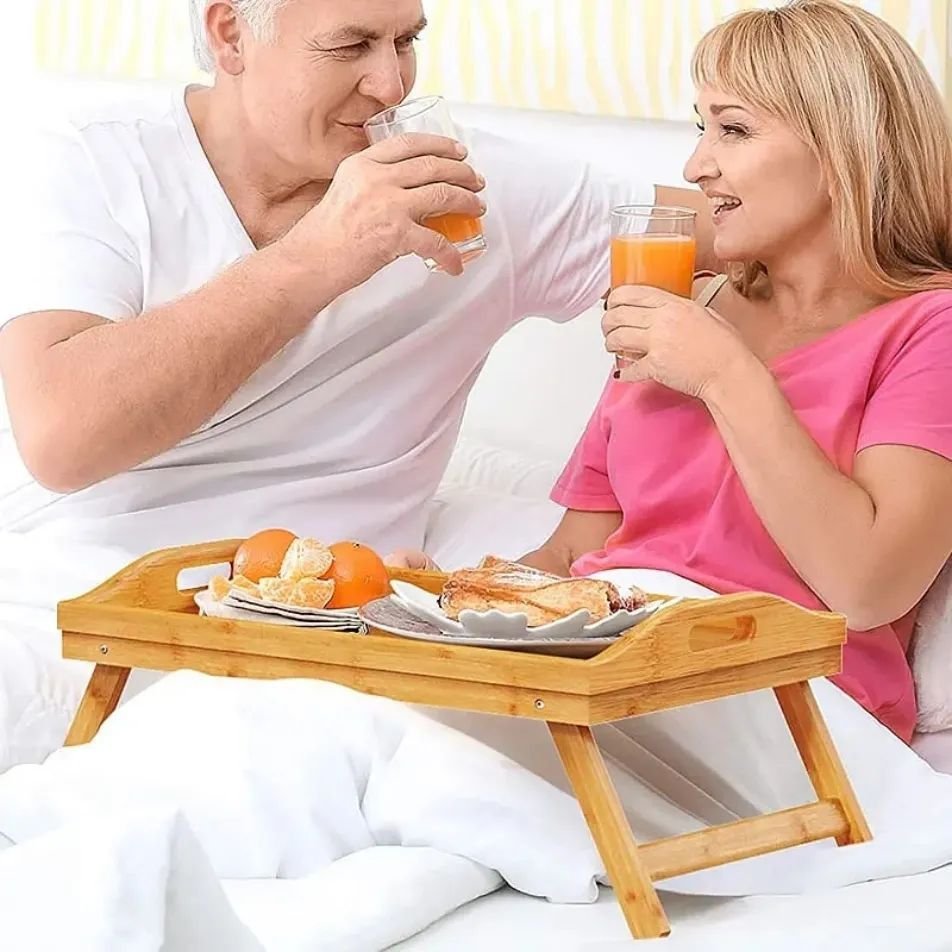 Breakfast in Bed Foldable Bamboo Tray | - Elegant Households KE