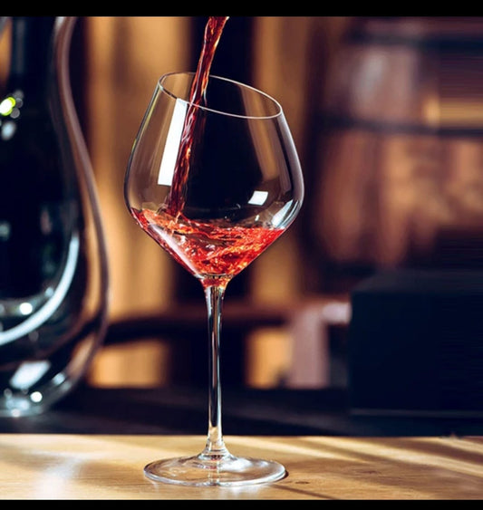Burgundy Crystal Wine Glass | - Elegant Households KE