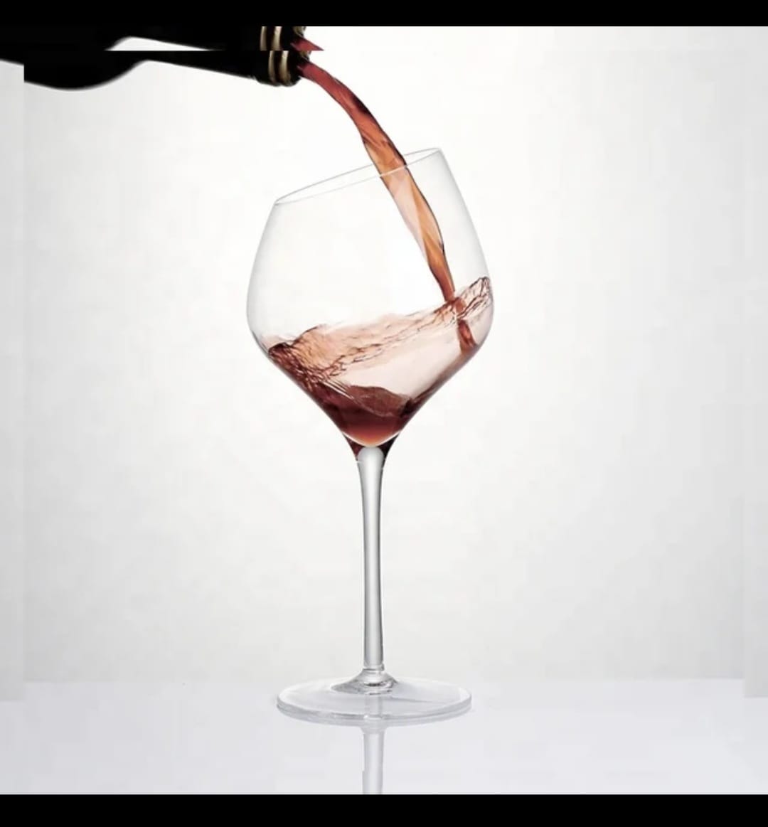 Burgundy Crystal Wine Glass | - Elegant Households KE