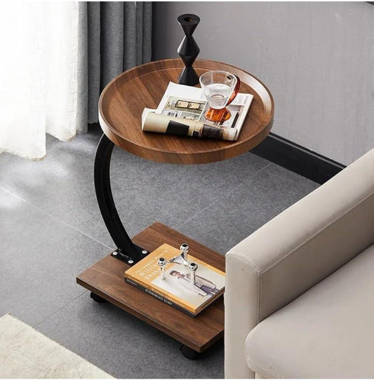 C - Shaped Snack Side Table for Sofa & Bed | - Elegant Households KE