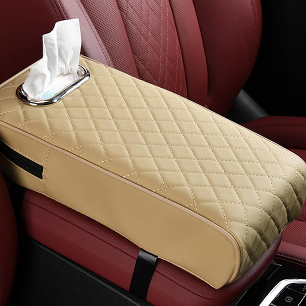 Car armrest with tissue storage | - Elegant Households KE