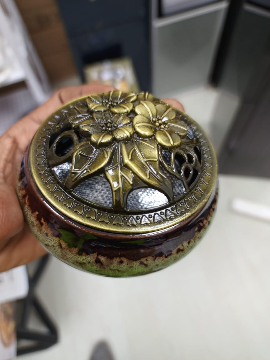 Ceramic Incense Burner & Ash Tray for Home Decor | - Elegant Households KE
