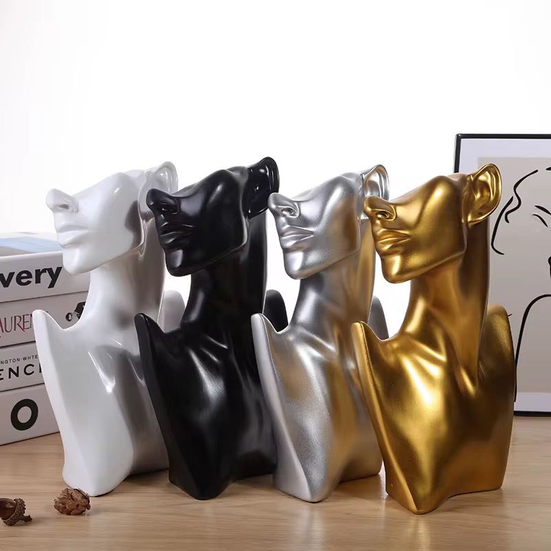 Ceramics Vase Human Head Abstract Half Body Flower vase | - Elegant Households KE
