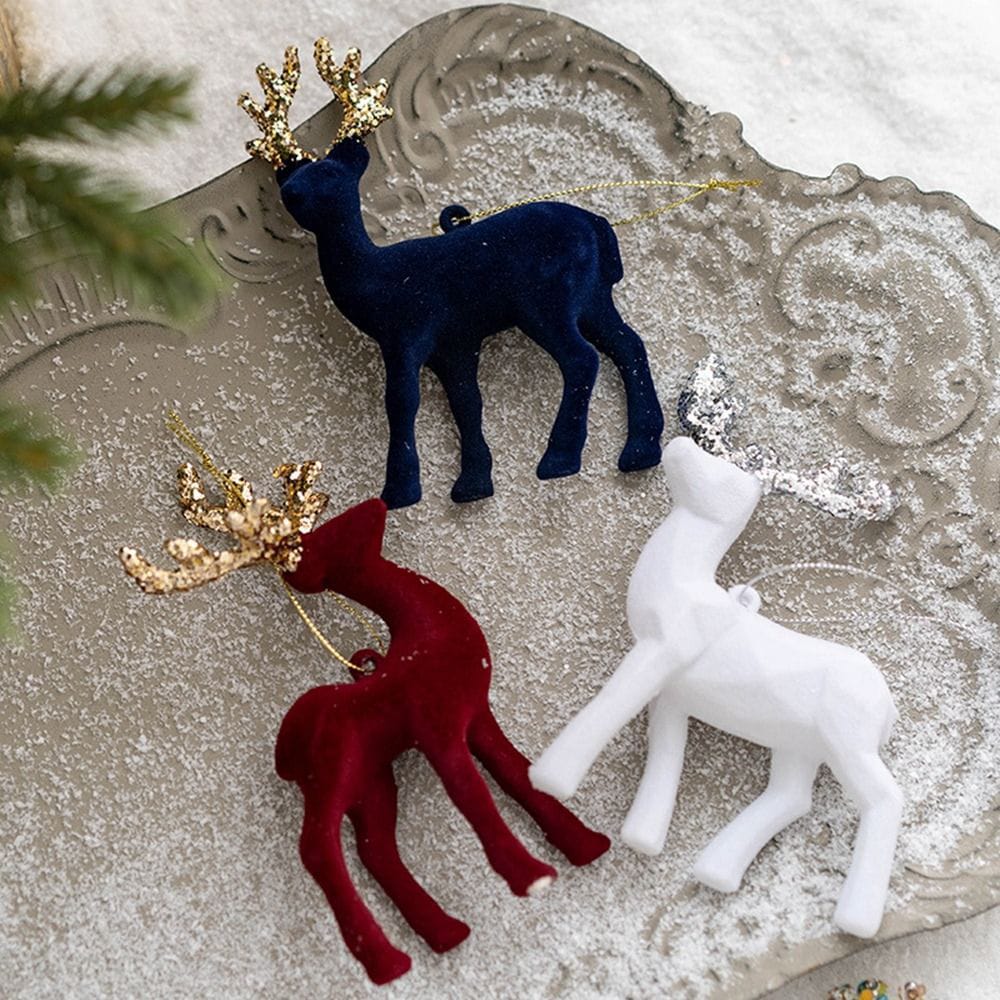 Christmas Elk Decoration Christmas Deer Plastic Hanging Decorations | - Elegant Households KE