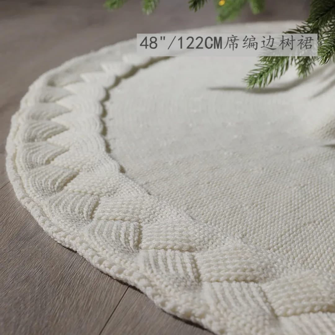 Christmas Knitted Tree Skirt | - Elegant Households KE