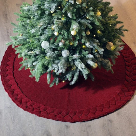 Christmas Knitted Tree Skirt | - Elegant Households KE