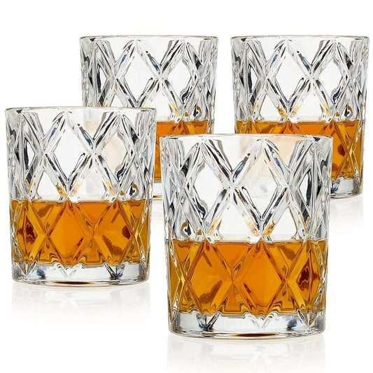 Classy quality diamond shaped,, whiskey glasses | - Elegant Households KE