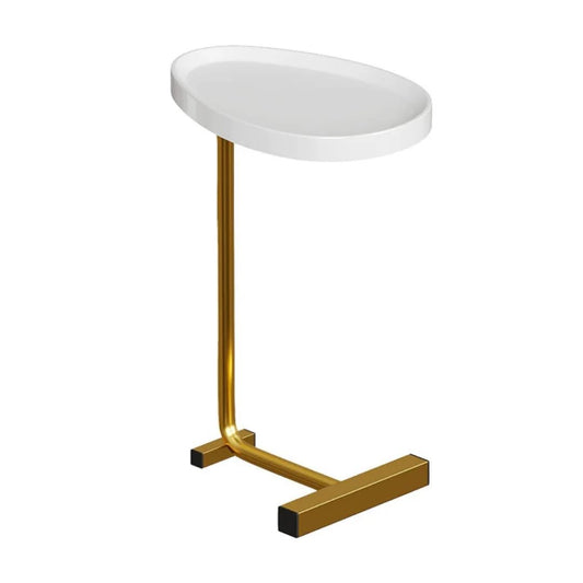 Coffee Table - Stylish C-Shaped Side Table with Storage for Sofa or Bedside Use
