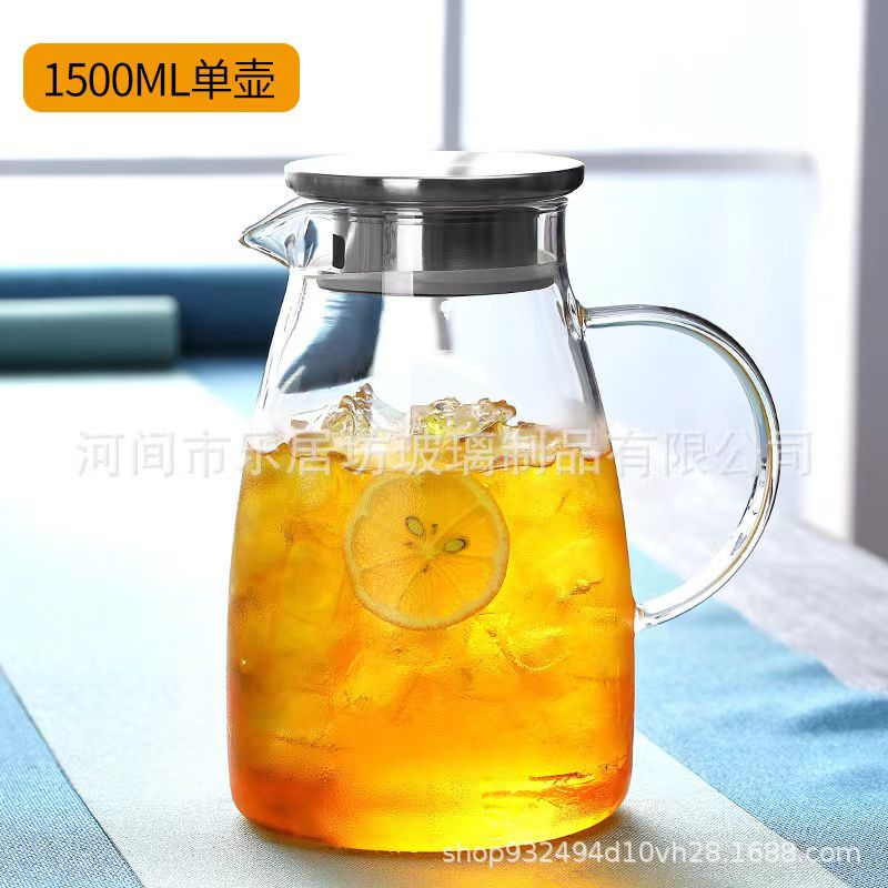 Cold/hot water, ice tea , wine ,coffee, milk, juice beverage glass pitcher  | - Elegant Households KE