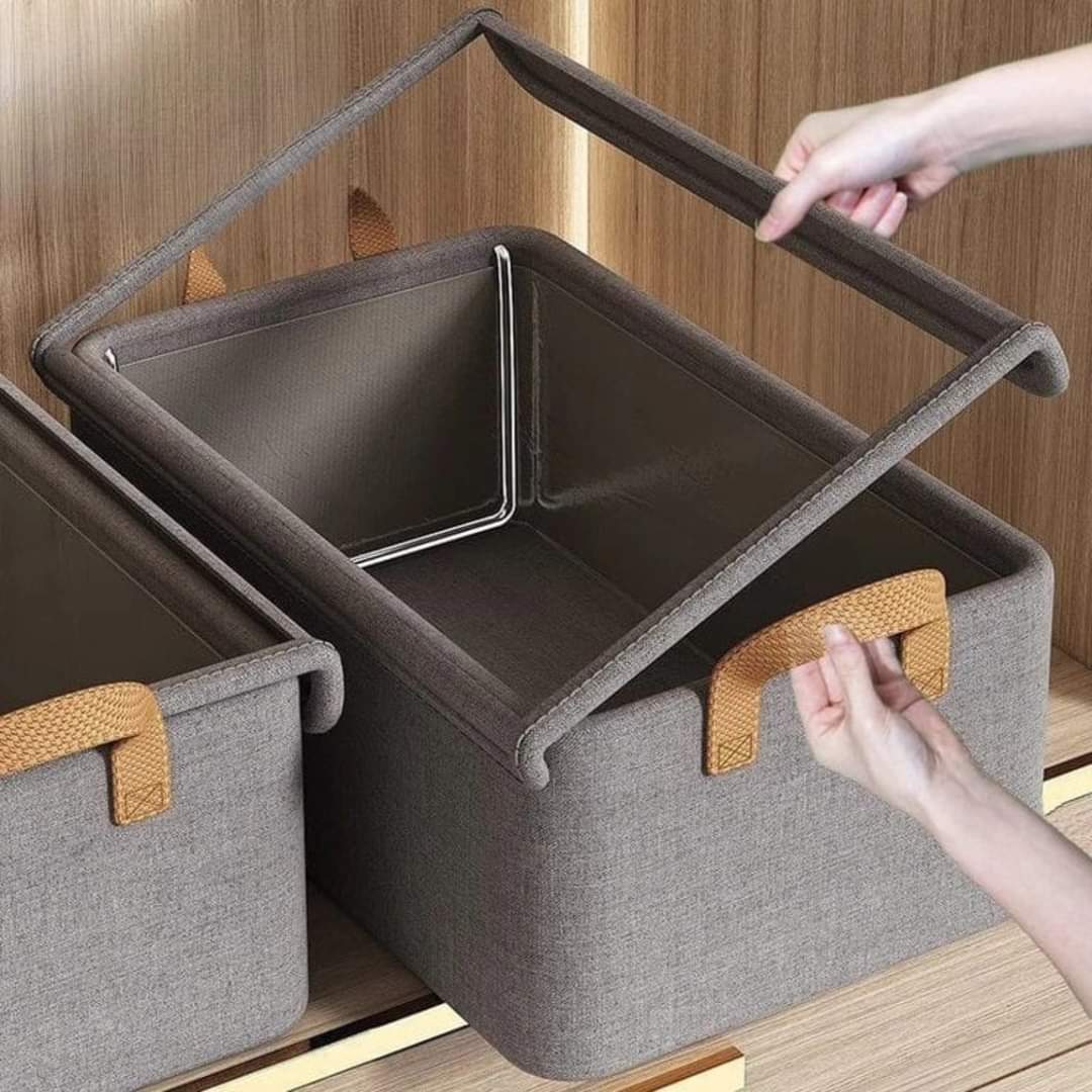 Collapsible Fabric Organizer with a Cover | - Elegant Households KE