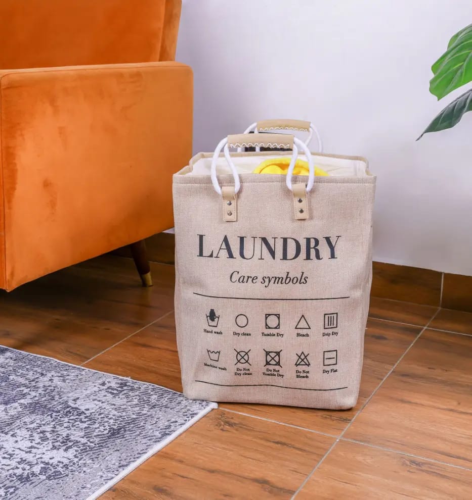 Collapsible large hamper laundry basket | - Elegant Households KE