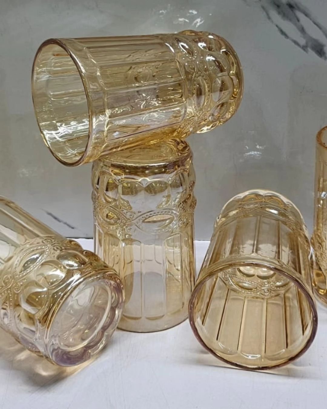 Colored Heavy Gauge Thick Glass | - Elegant Households KE