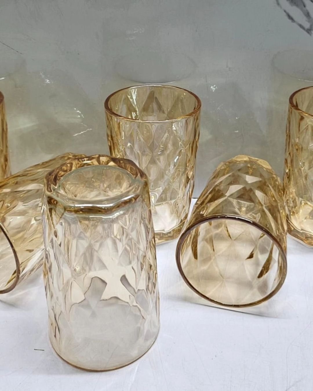 Colored Heavy Gauge Thick Glass | - Elegant Households KE