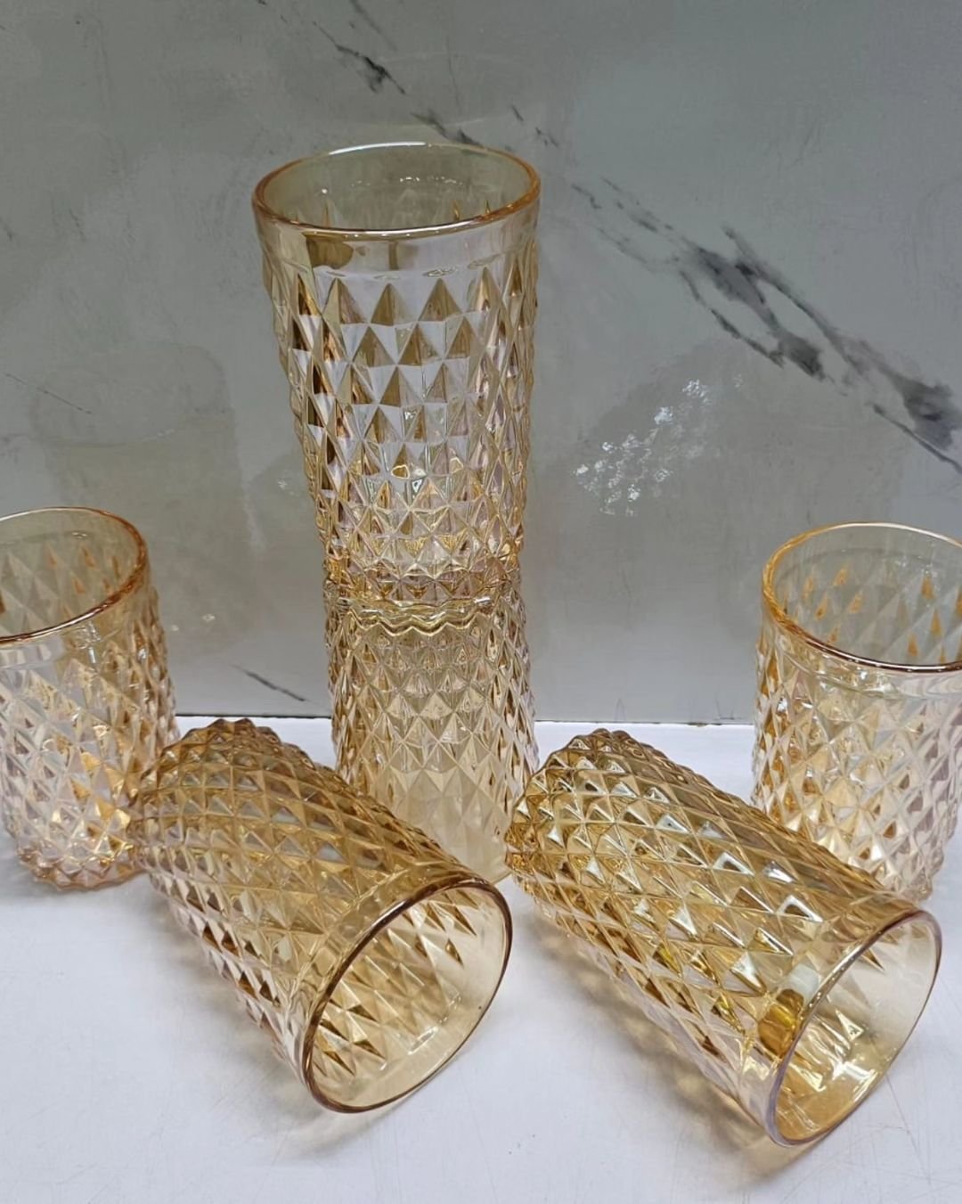 Colored Heavy Gauge Thick Glass | - Elegant Households KE