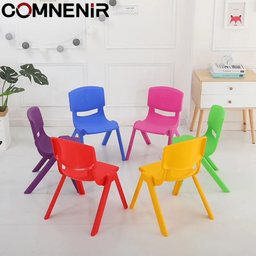 Colorful Kindergarten Plastic Chairs – Safe, Durable & Comfortable for Kids | - Elegant Households KE