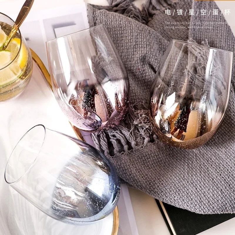 Colourful Stemless Wine Glasses Set | - Elegant Households KE