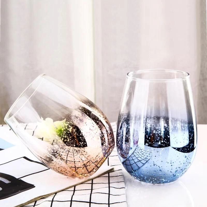 Colourful Stemless Wine Glasses Set | - Elegant Households KE