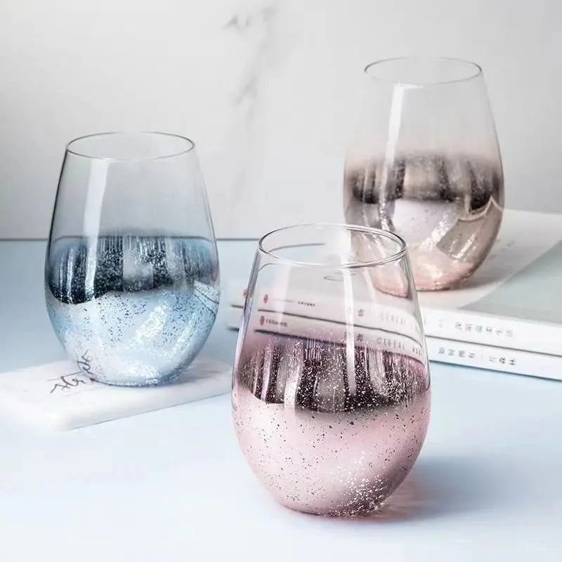 Colourful Stemless Wine Glasses Set | - Elegant Households KE