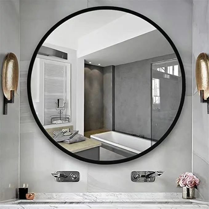 Contemporary Round Mirror (60cm) | - Elegant Households KE