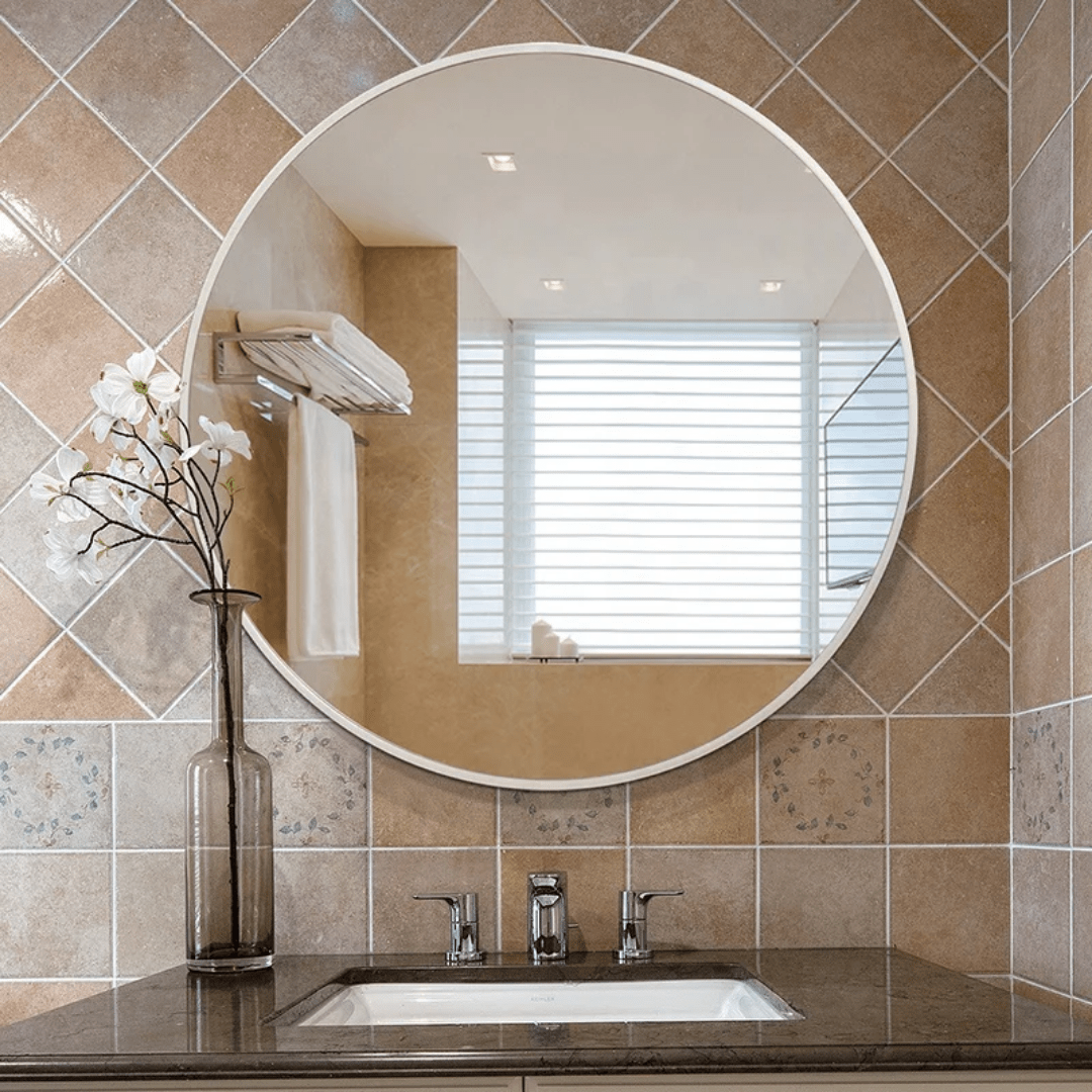 Contemporary Round Mirror | - Elegant Households KE