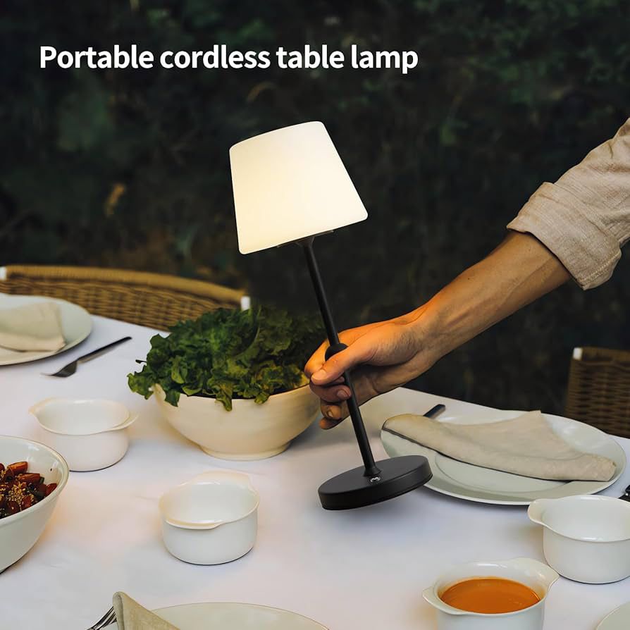 Cordless Table Lamp LED Rechargeable Table Lamp | - Elegant Households KE