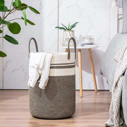 Cotton rope basket - | - Elegant Households KE
